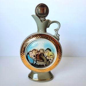 Vintage Jim Beam 1959 Old Kentucky Burbon Tavern Scene Empty Decanter with Cork